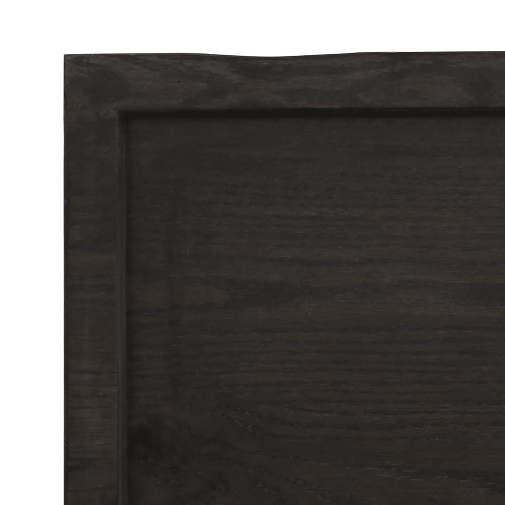 vidaXL Table Top Dark Brown 100x40x(2-4) cm Treated Solid Wood Live Edge
