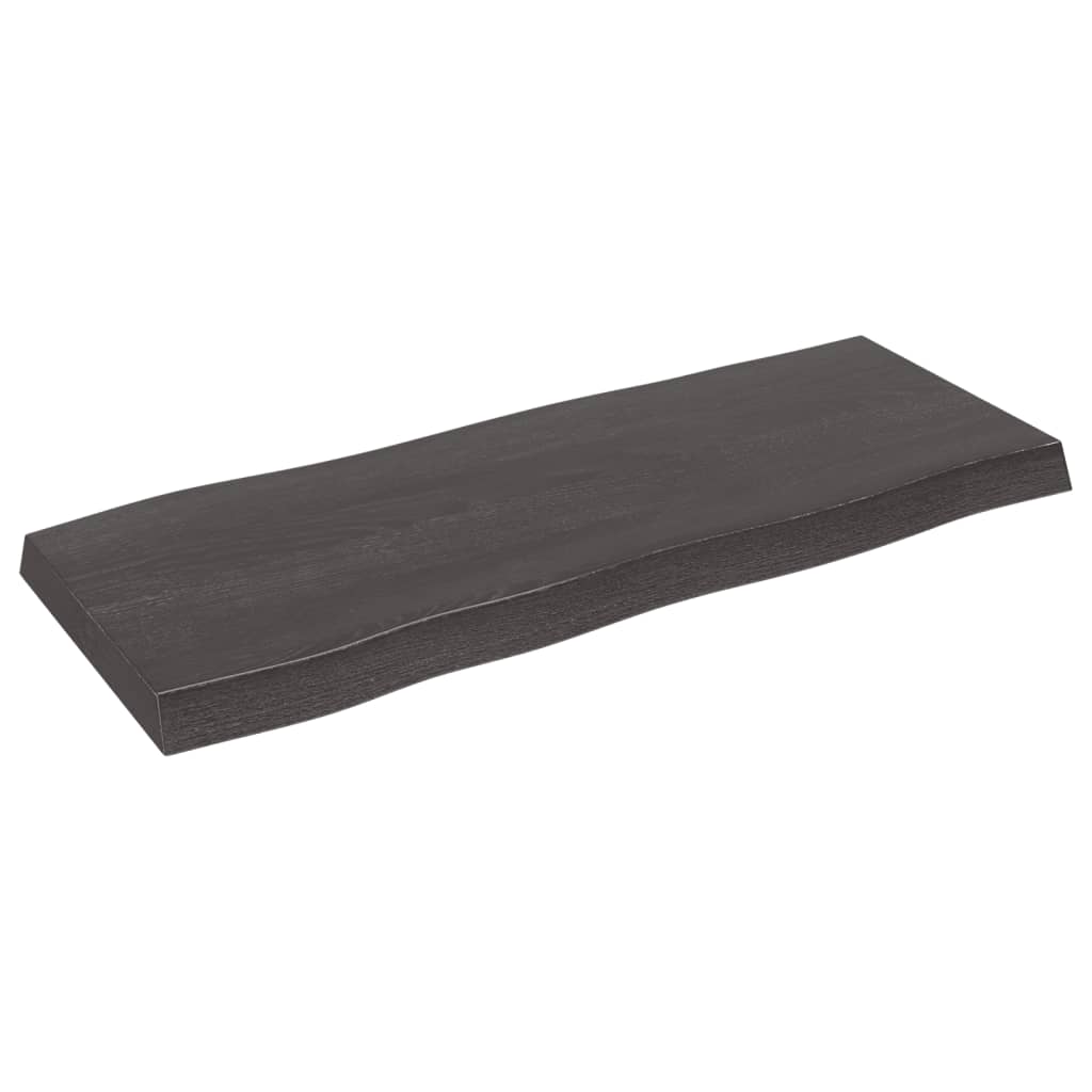 vidaXL Table Top Dark Brown 100x40x(2-6) cm Treated Solid Wood Live Edge