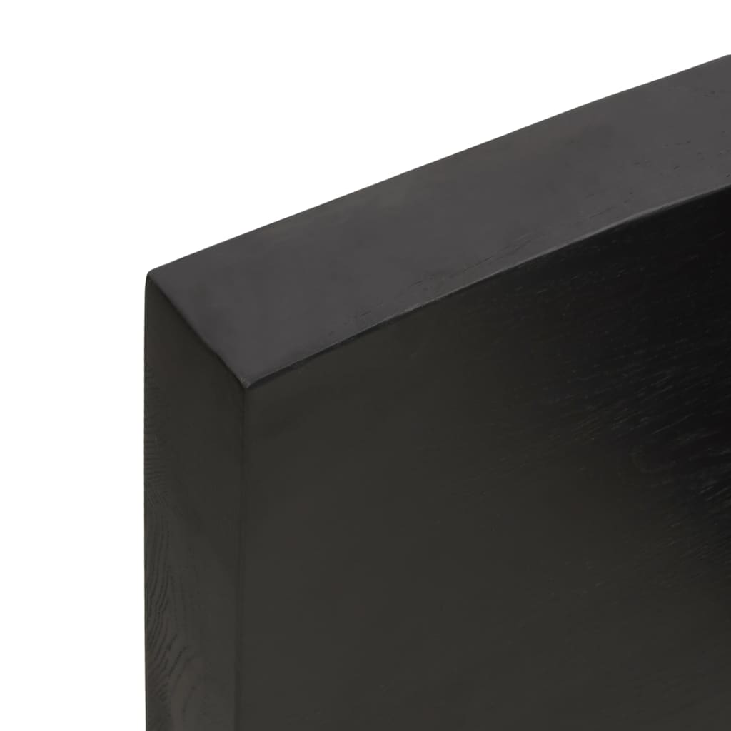 vidaXL Table Top Dark Brown 100x50x(2-6) cm Treated Solid Wood Live Edge