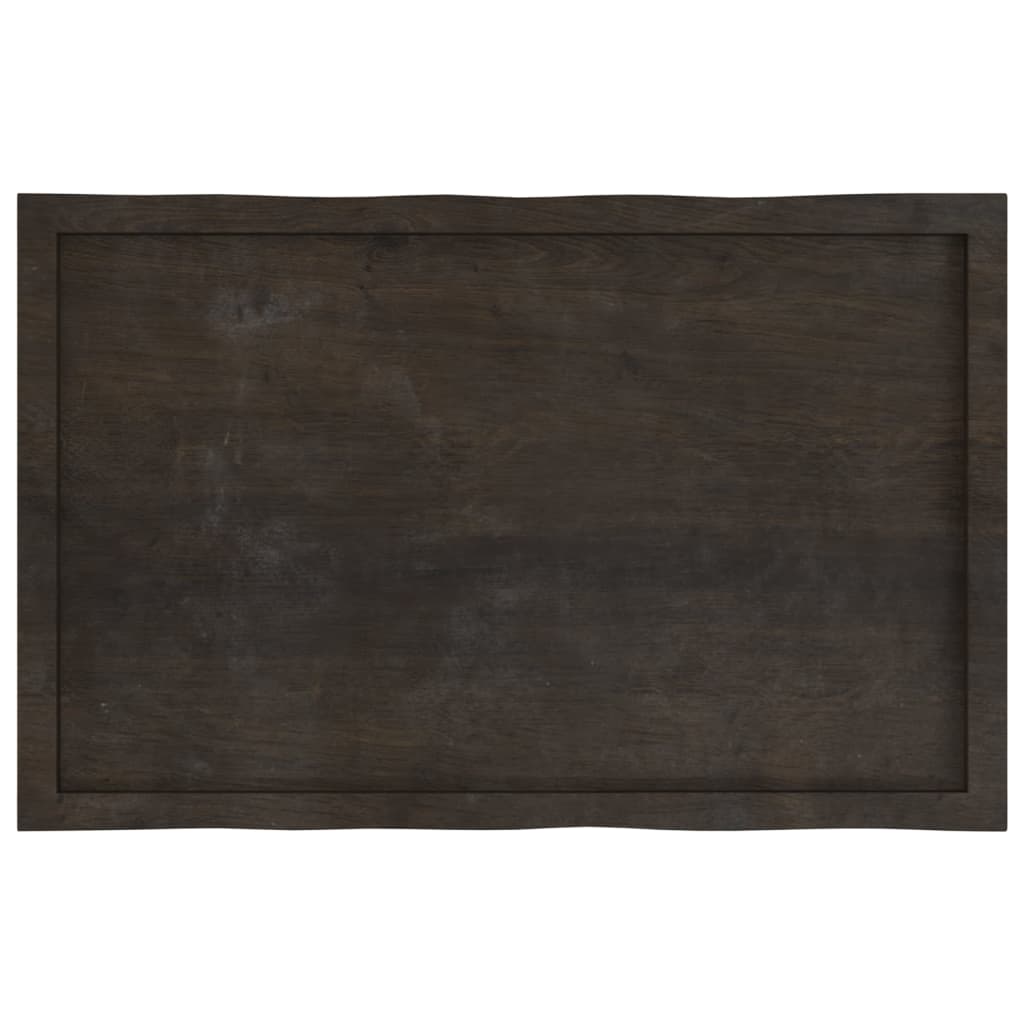 vidaXL Table Top Dark Brown 100x60x(2-6) cm Treated Solid Wood Live Edge