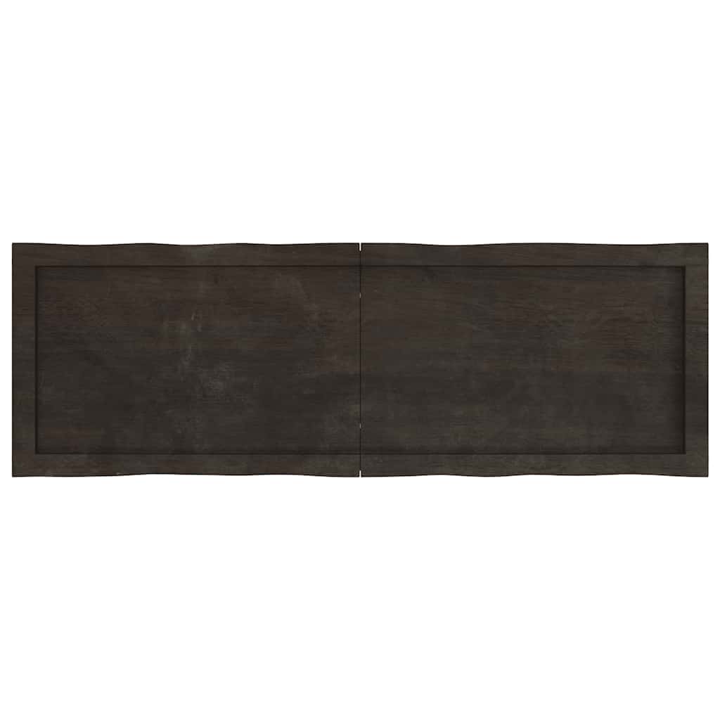 Table Top Dark Brown 120x40x(2-4) cm Live Edge