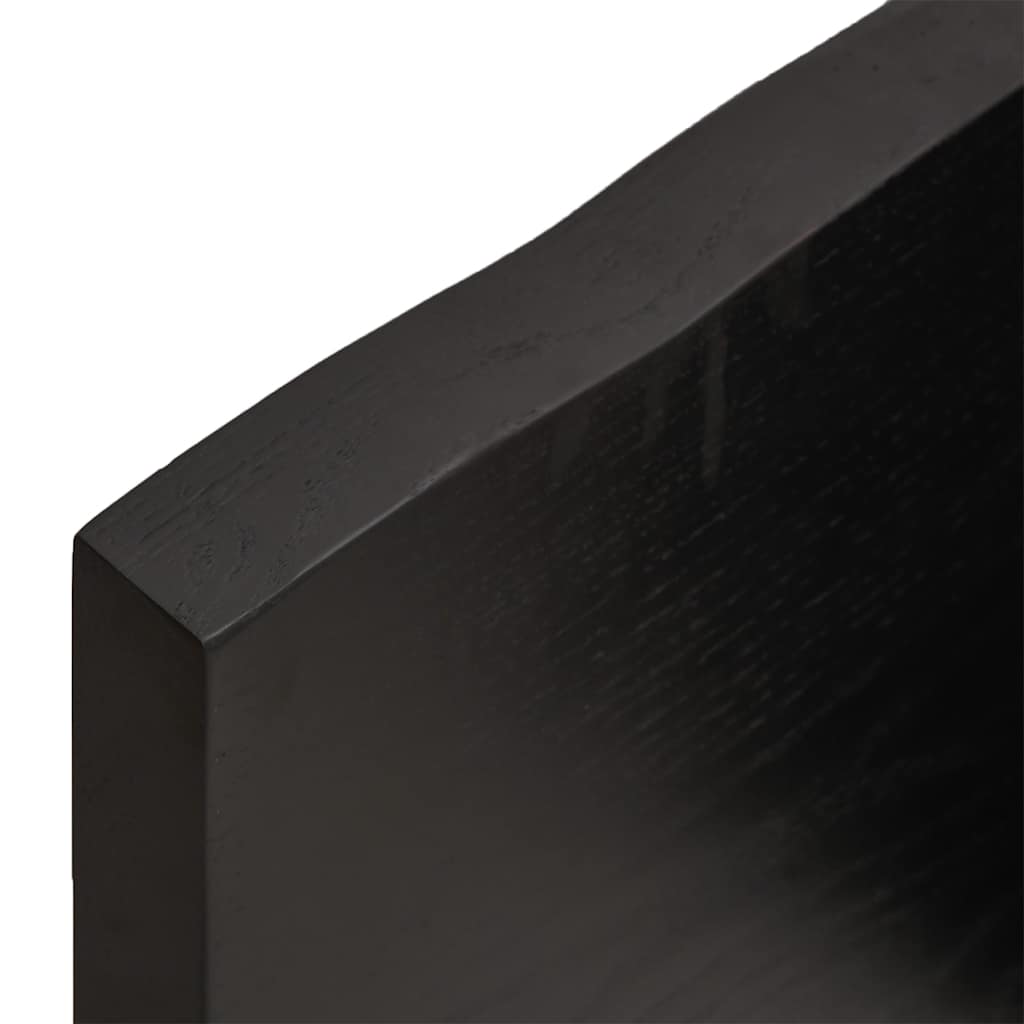 Table Top Dark Brown 120x40x(2-4) cm Live Edge