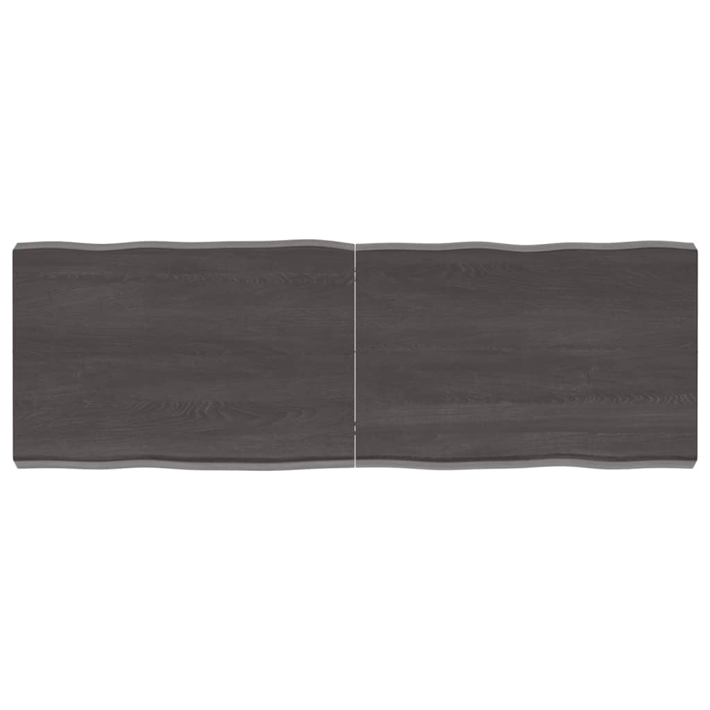 vidaXL Table Top Dark Brown 120x40x(2-6) cm Treated Solid Wood Live Edge