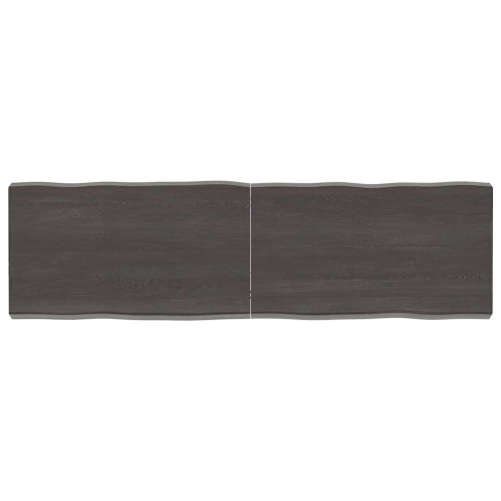 vidaXL Table Top Dark Brown 140x40x(2-6) cm Treated Solid Wood Live Edge