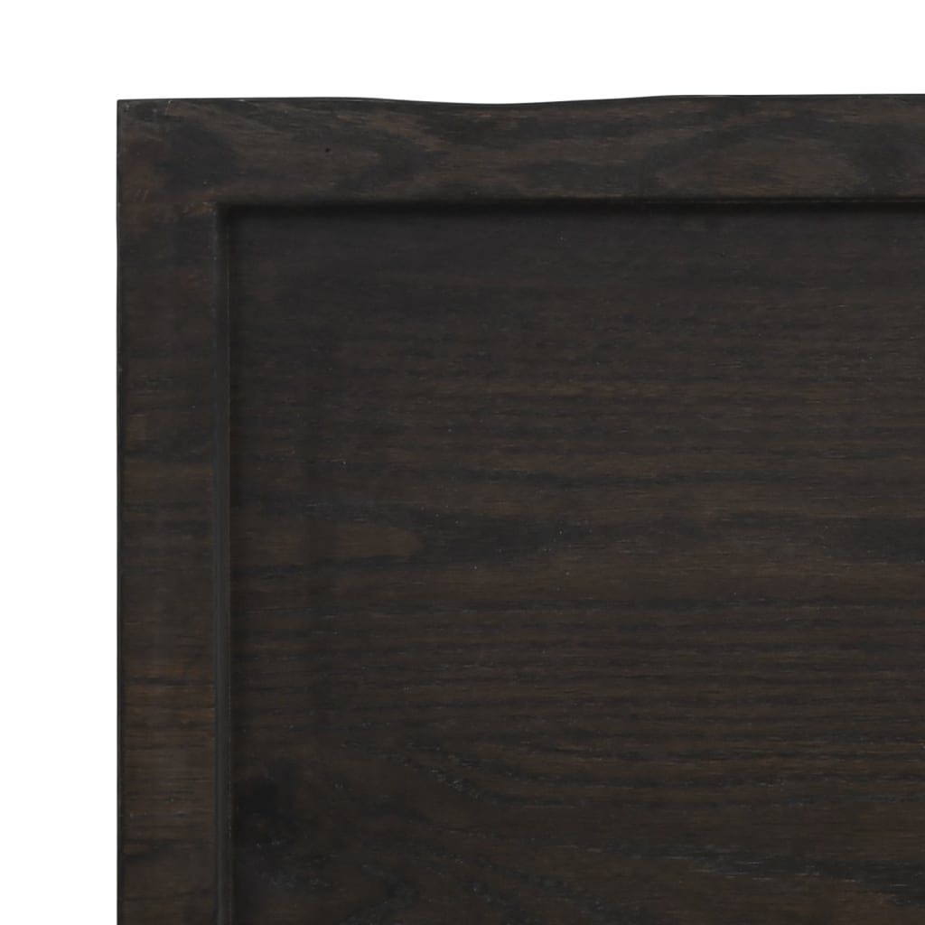 vidaXL Table Top Dark Brown 140x60x(2-4) cm Treated Solid Wood Live Edge