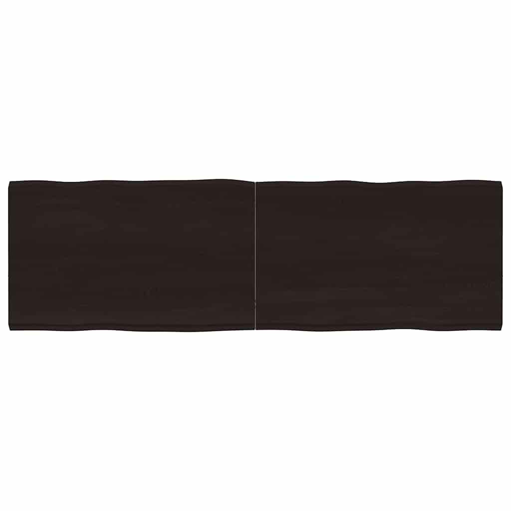 Table Top Dark Brown 160x50x(2-4) cm Live Edge