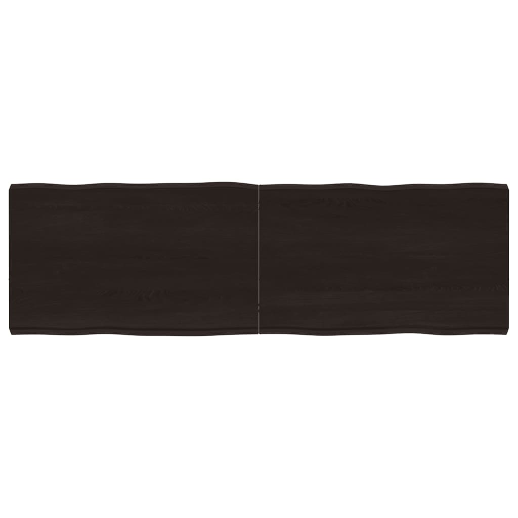 vidaXL Table Top Dark Brown 160x50x(2-6) cm Treated Solid Wood Live Edge