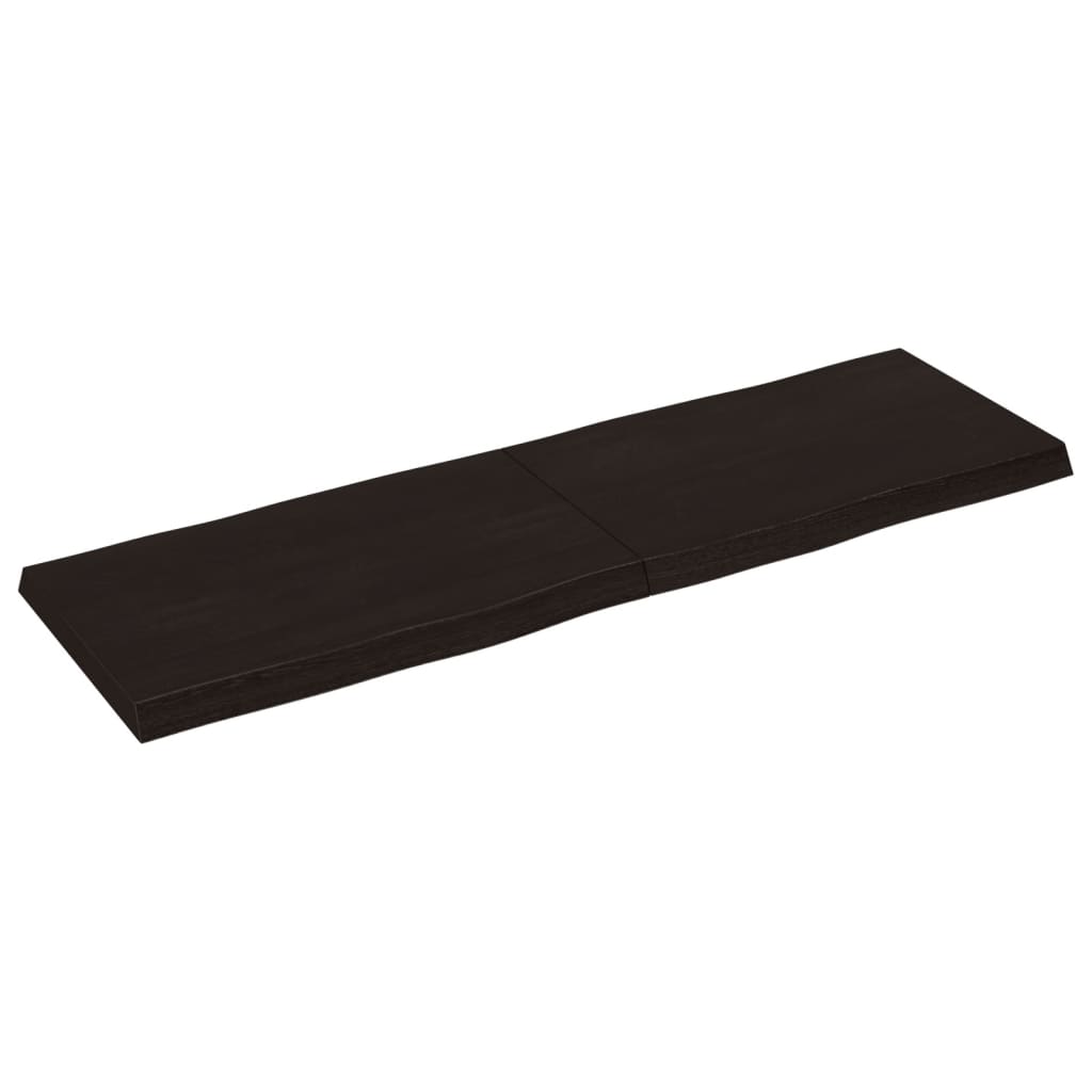 vidaXL Table Top Dark Brown 160x50x(2-6) cm Treated Solid Wood Live Edge