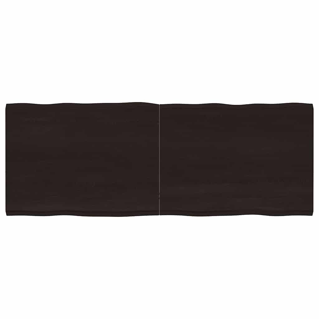 Table Top Dark Brown 160x60x(2-4) cm Live Edge