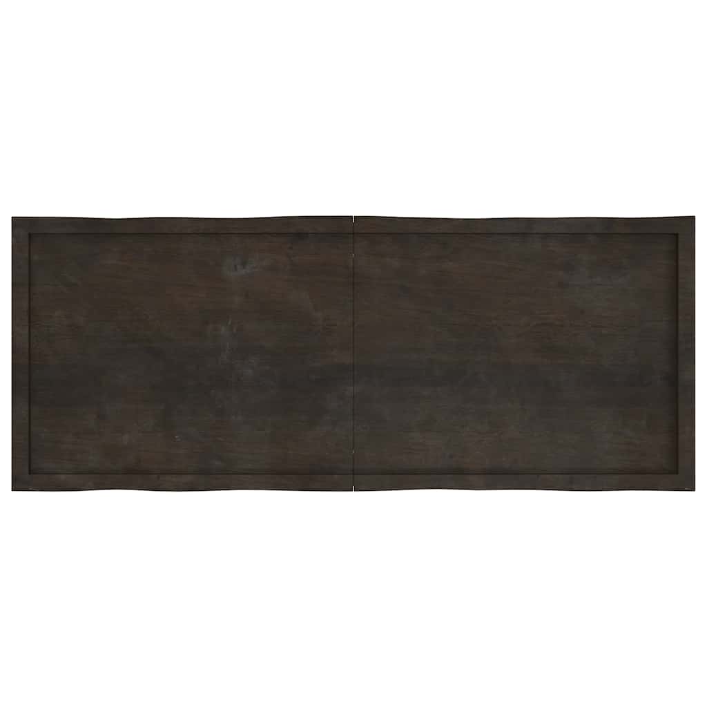 Table Top Dark Brown 160x60x(2-4) cm Live Edge