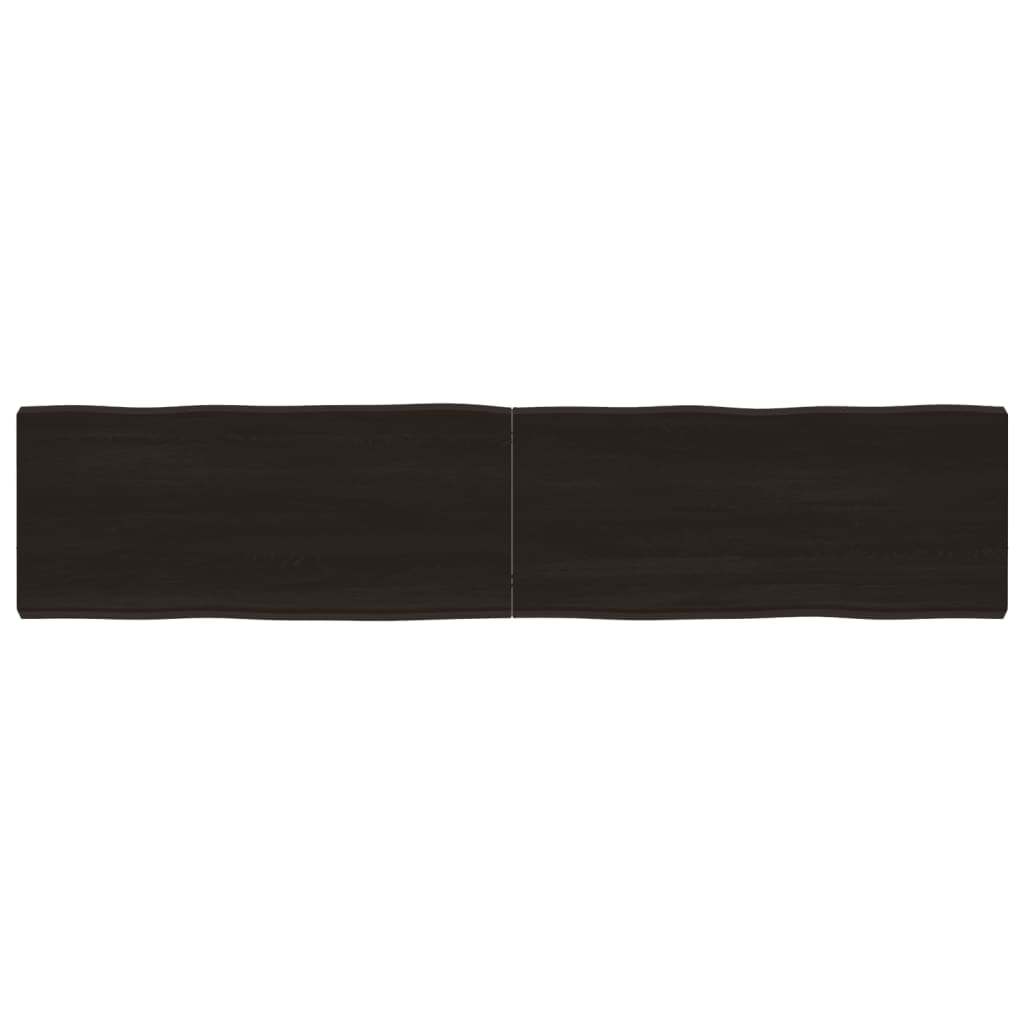 vidaXL Table Top Dark Brown 180x40x(2-6) cm Treated Solid Wood Live Edge