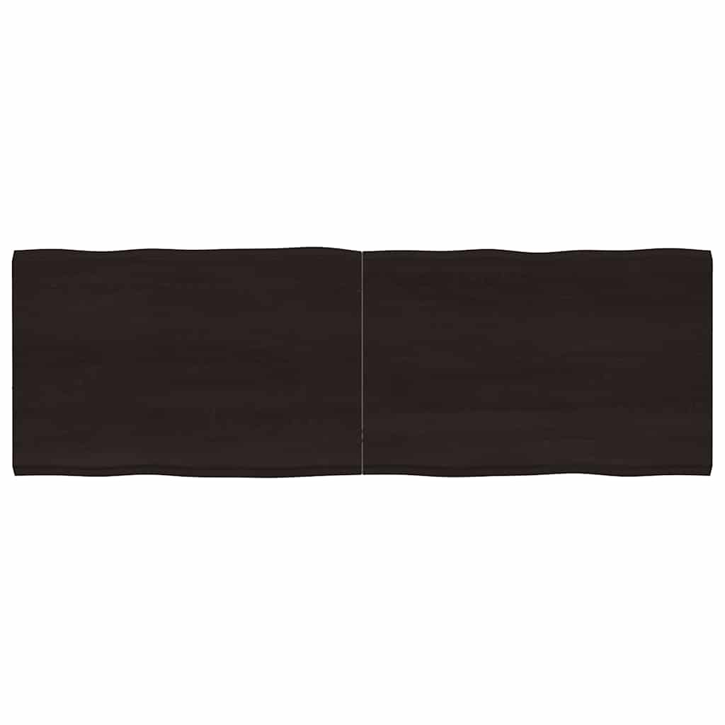 Table Top Dark Brown 180x60x(2-4) cm Live Edge