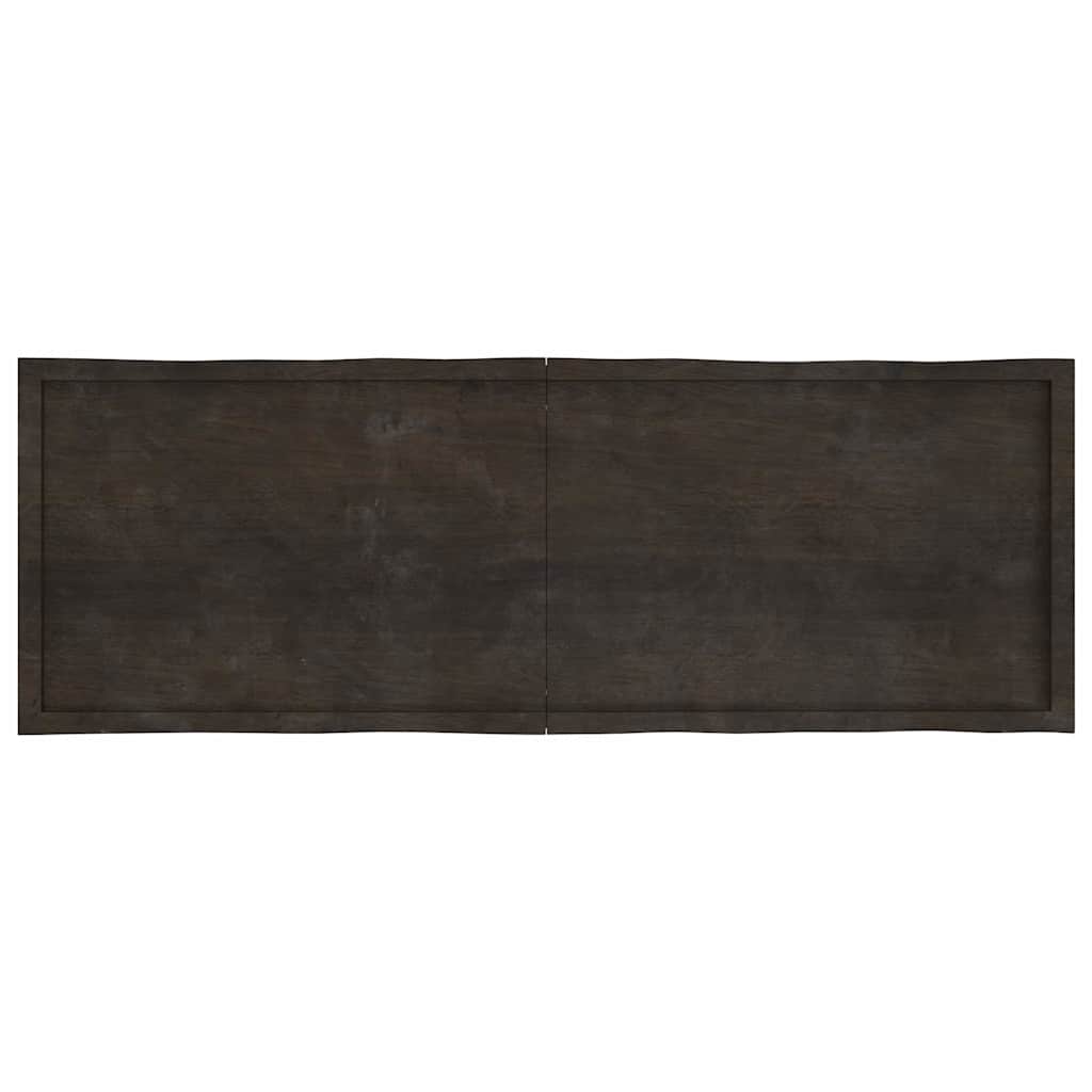 Table Top Dark Brown 180x60x(2-4) cm Live Edge