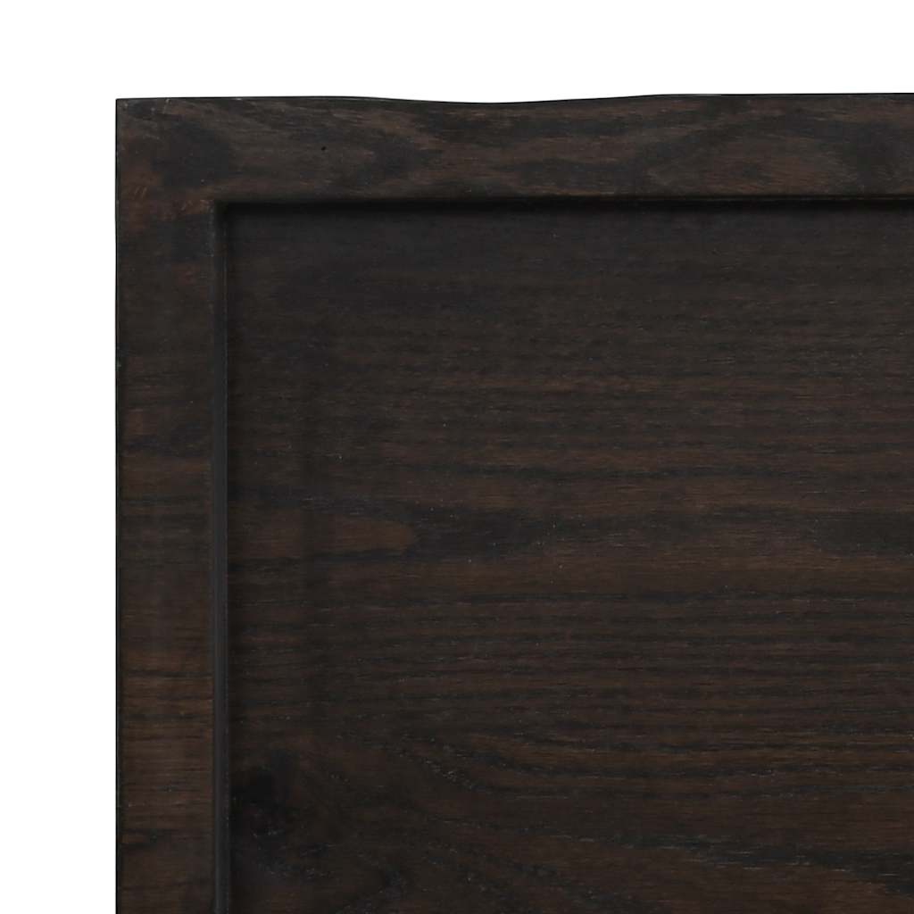 Table Top Dark Brown 180x60x(2-4) cm Live Edge