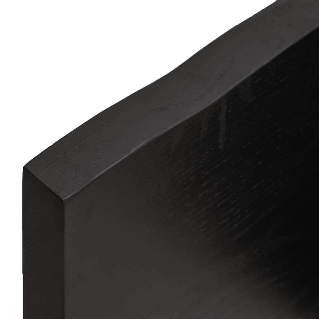 Table Top Dark Brown 180x60x(2-4) cm Live Edge