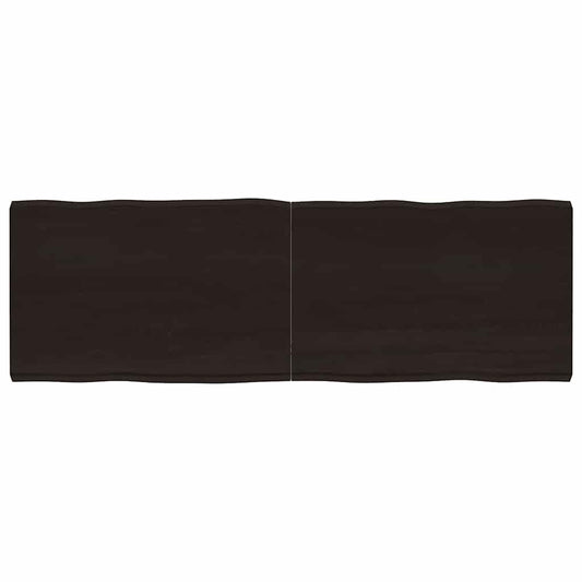 Table Top Dark Brown 180x60x(2-6) cm Treated Solid Wood Live Edge