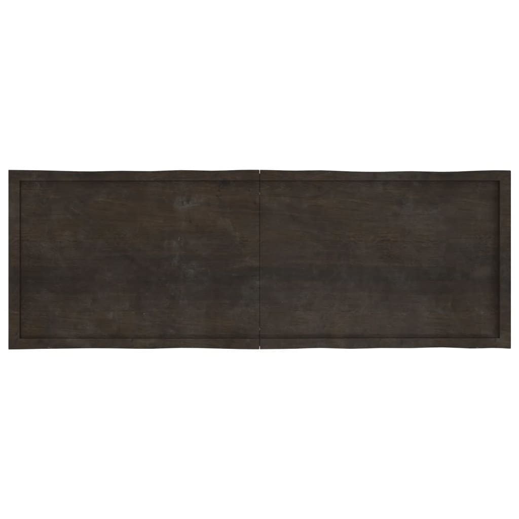 vidaXL Table Top Dark Brown 180x60x(2-6) cm Treated Solid Wood Live Edge