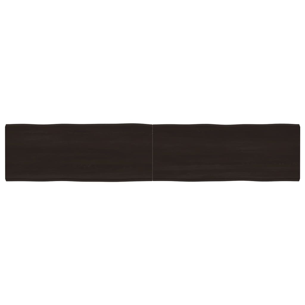 vidaXL Table Top Dark Brown 200x40x(2-6) cm Treated Solid Wood Live Edge