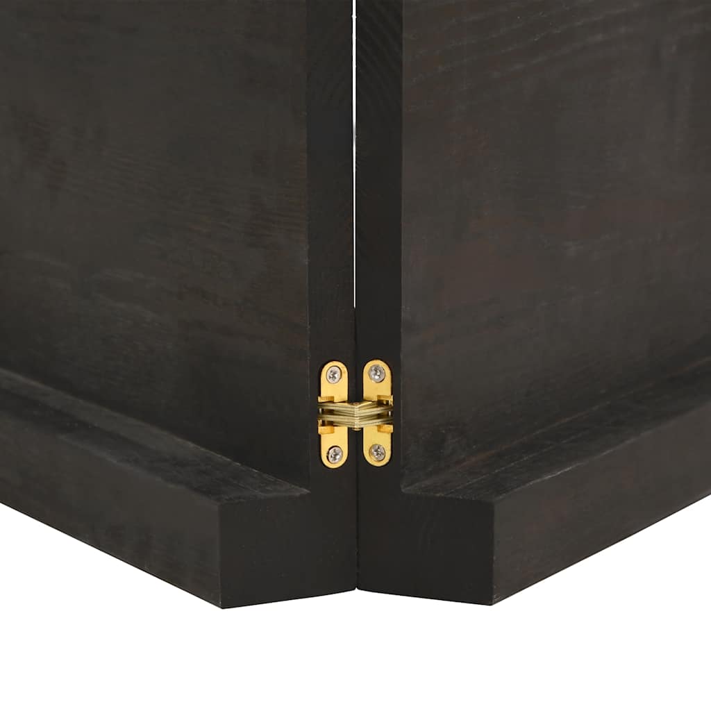 Table Top Dark Brown 200x60x(2-6) cm Treated Solid Wood Live Edge