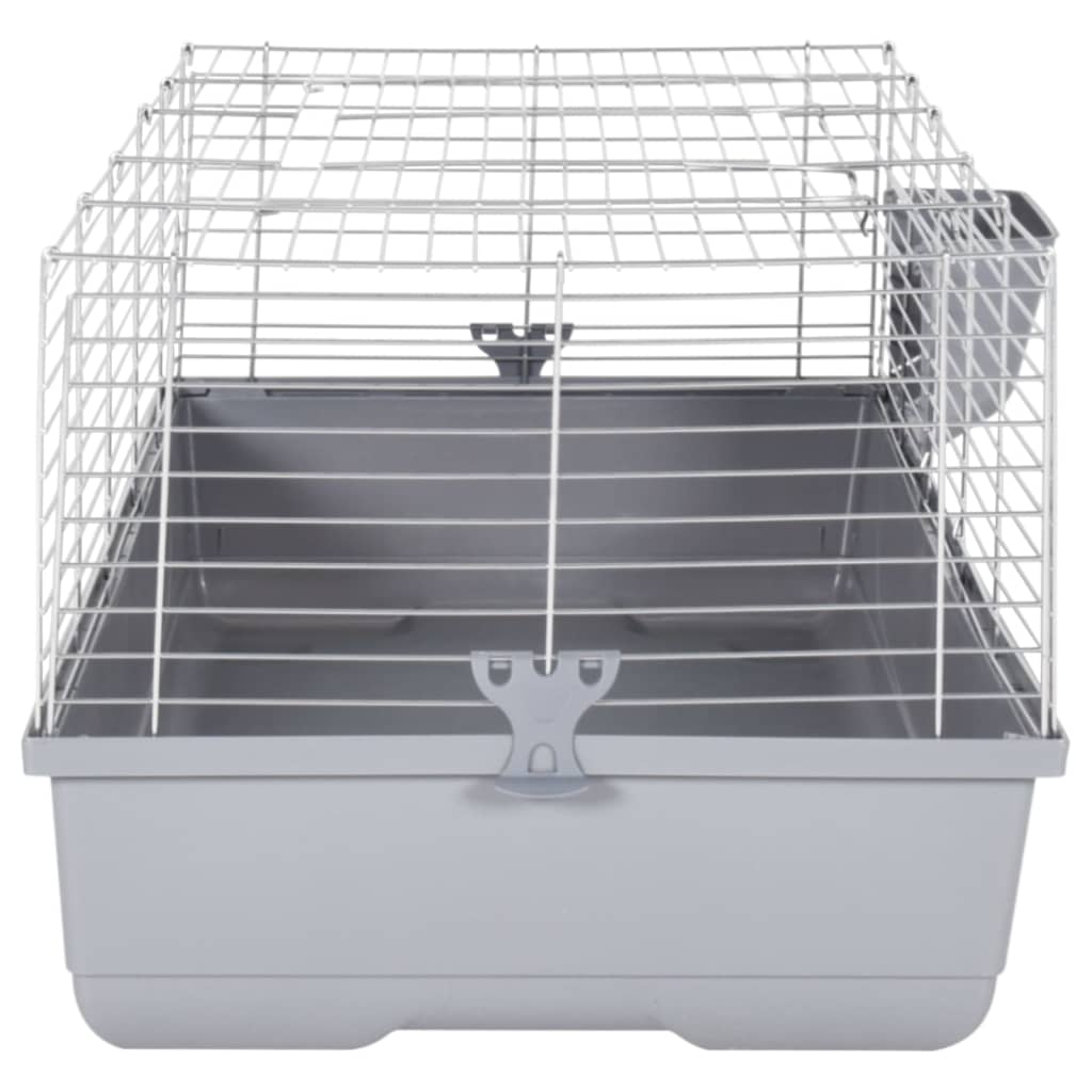 vidaXL Small Animal Cage Grey 100x53x46 cm Polypropylene and Metal