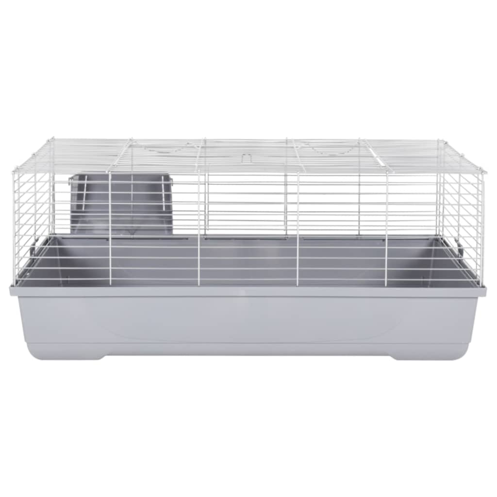 vidaXL Small Animal Cage Grey 100x53x46 cm Polypropylene and Metal