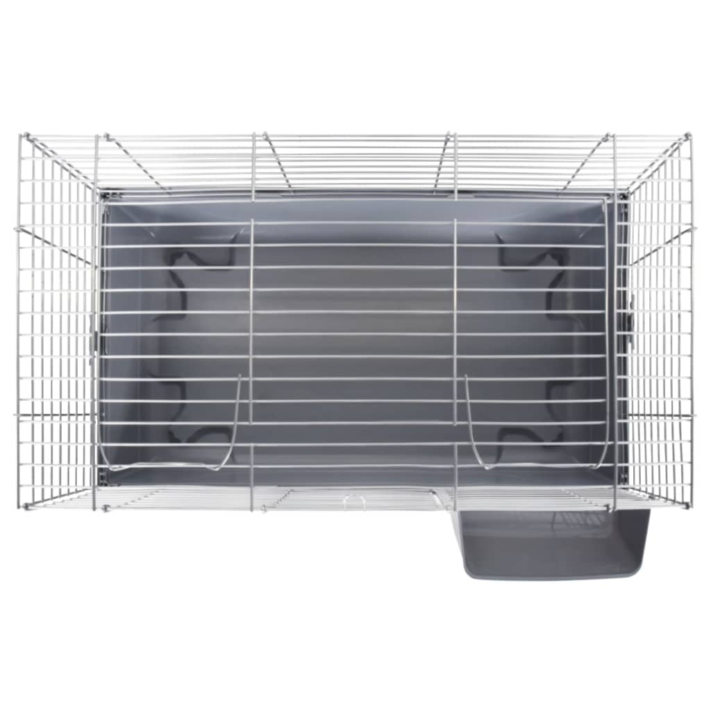 vidaXL Small Animal Cage Grey 100x53x46 cm Polypropylene and Metal