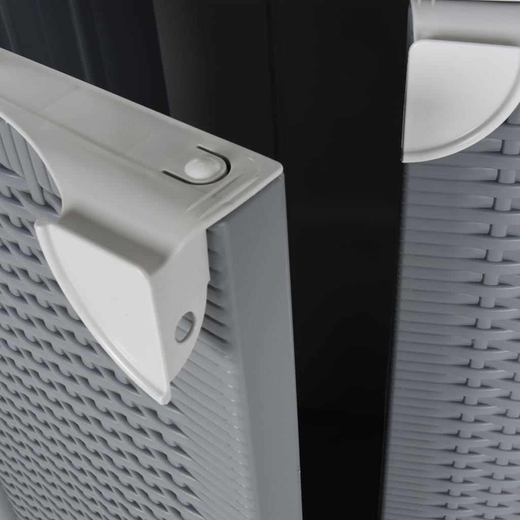 Trash Bin with 2 Doors Grey 65x45x88 cm PP