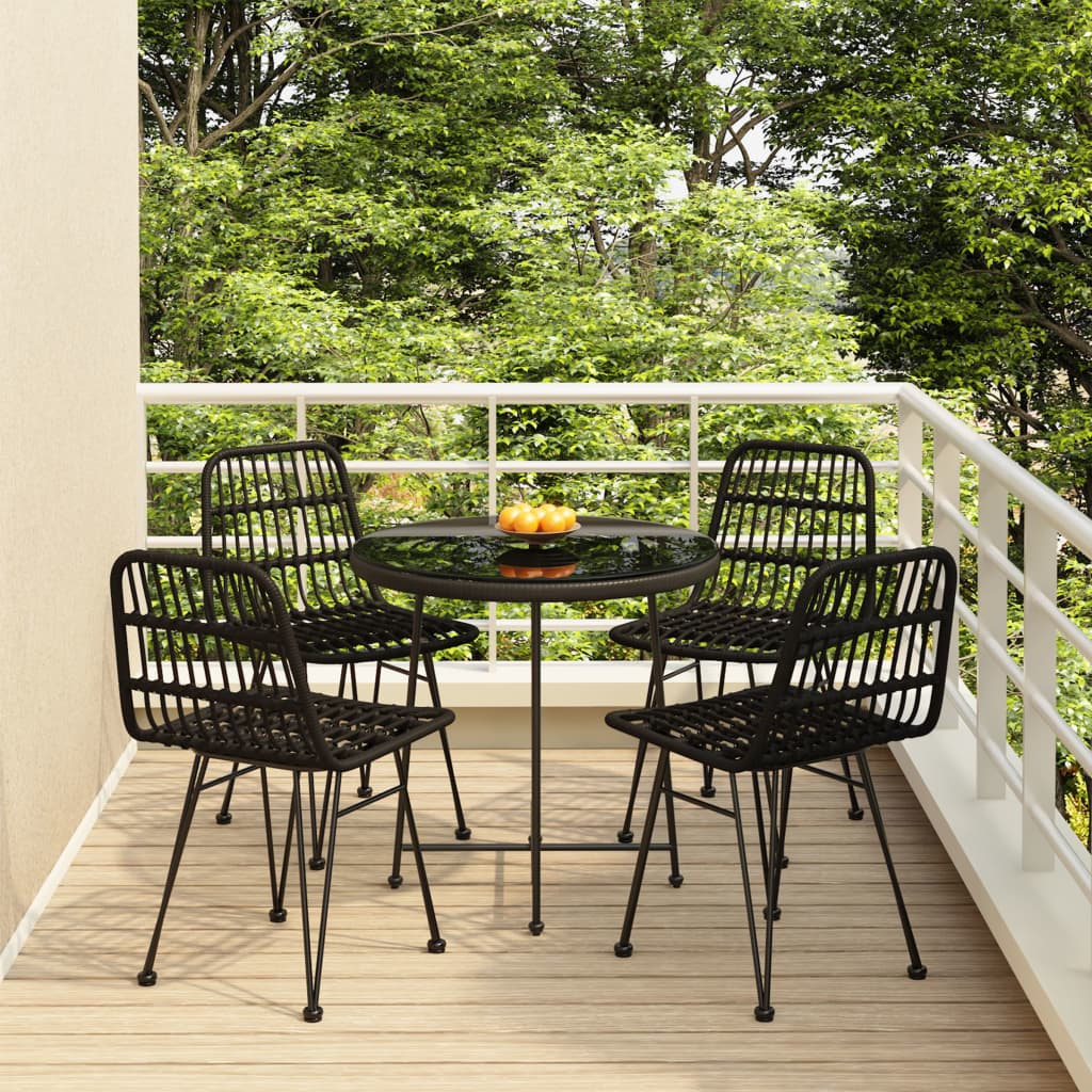 Garden Dining Set | Black | Steel | Medium | Durable | Garden Dining Set