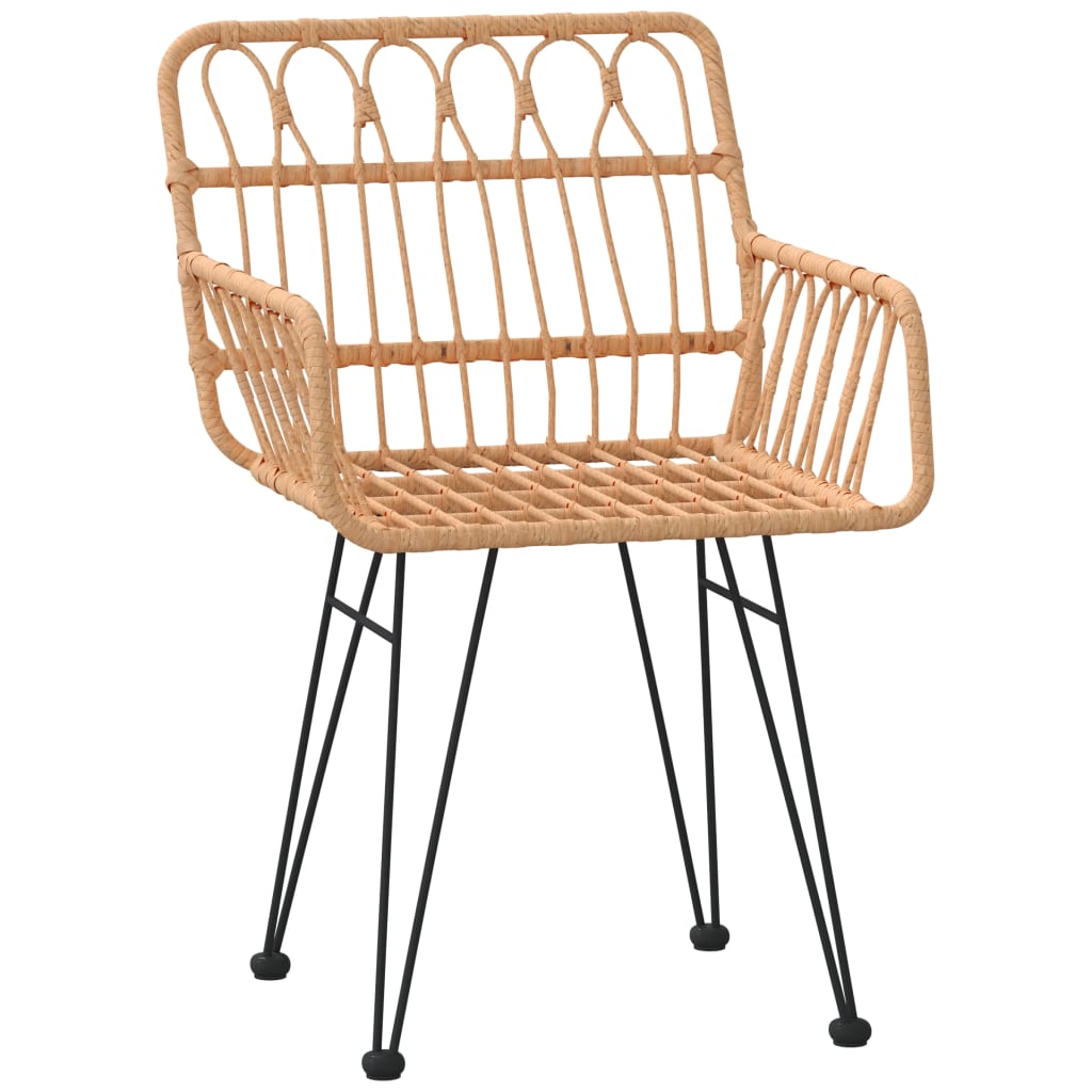 Garden Dining Set | Black | Steel, Tempered Glass, Polyethylene | Medium