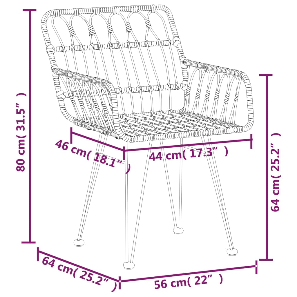 Garden Dining Set | Black
