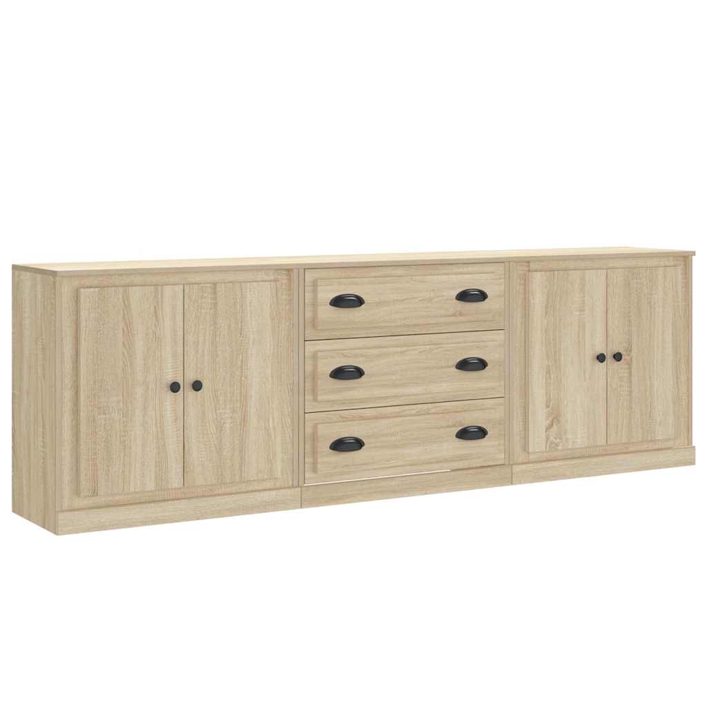 Sideboards 3 pcs Sonoma Oak Engineered Wood