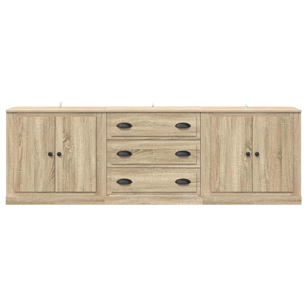 Sideboards 3 pcs Sonoma Oak Engineered Wood