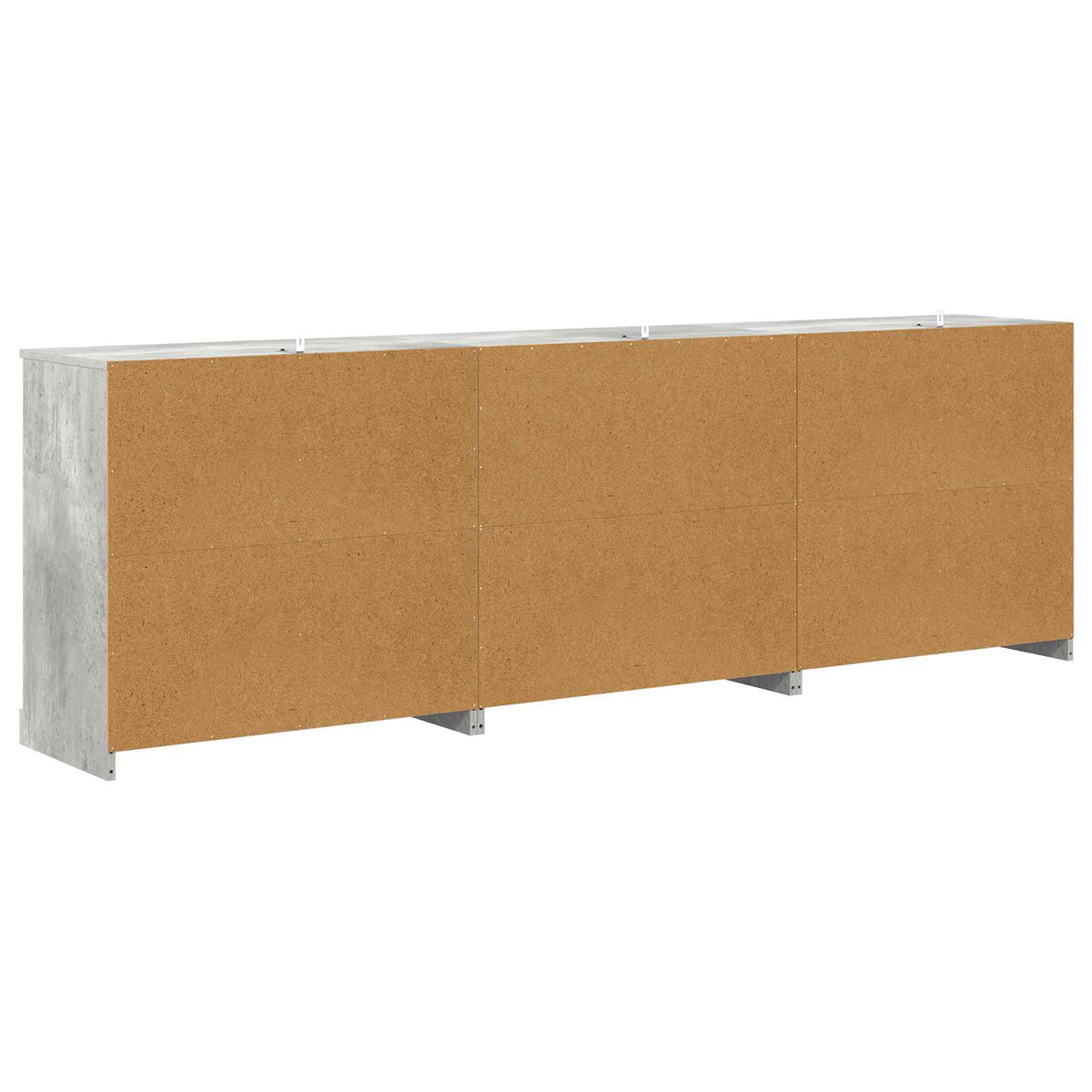 Sideboards 3 pcs Concrete Grey Engineered Wood