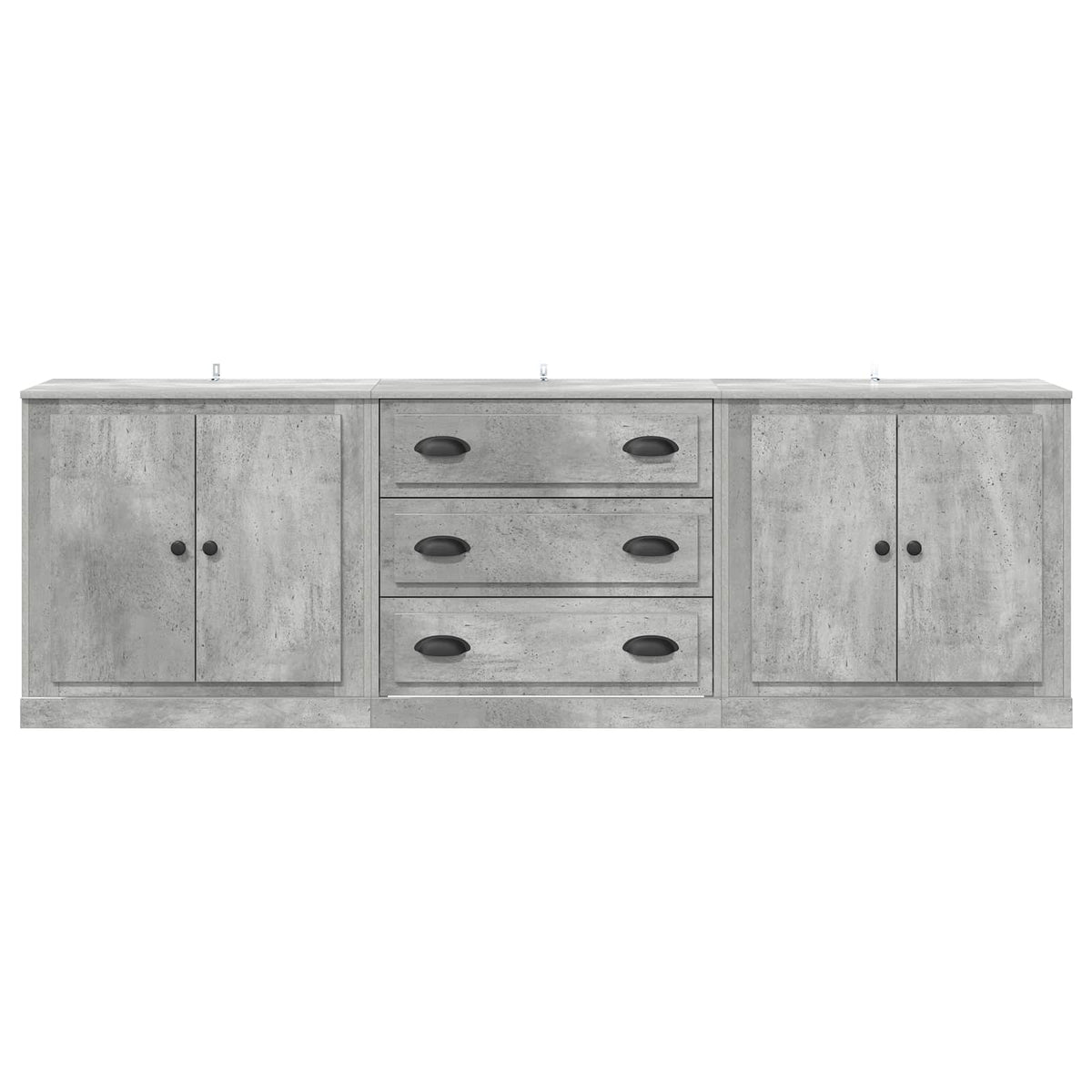 Sideboards 3 pcs Concrete Grey Engineered Wood