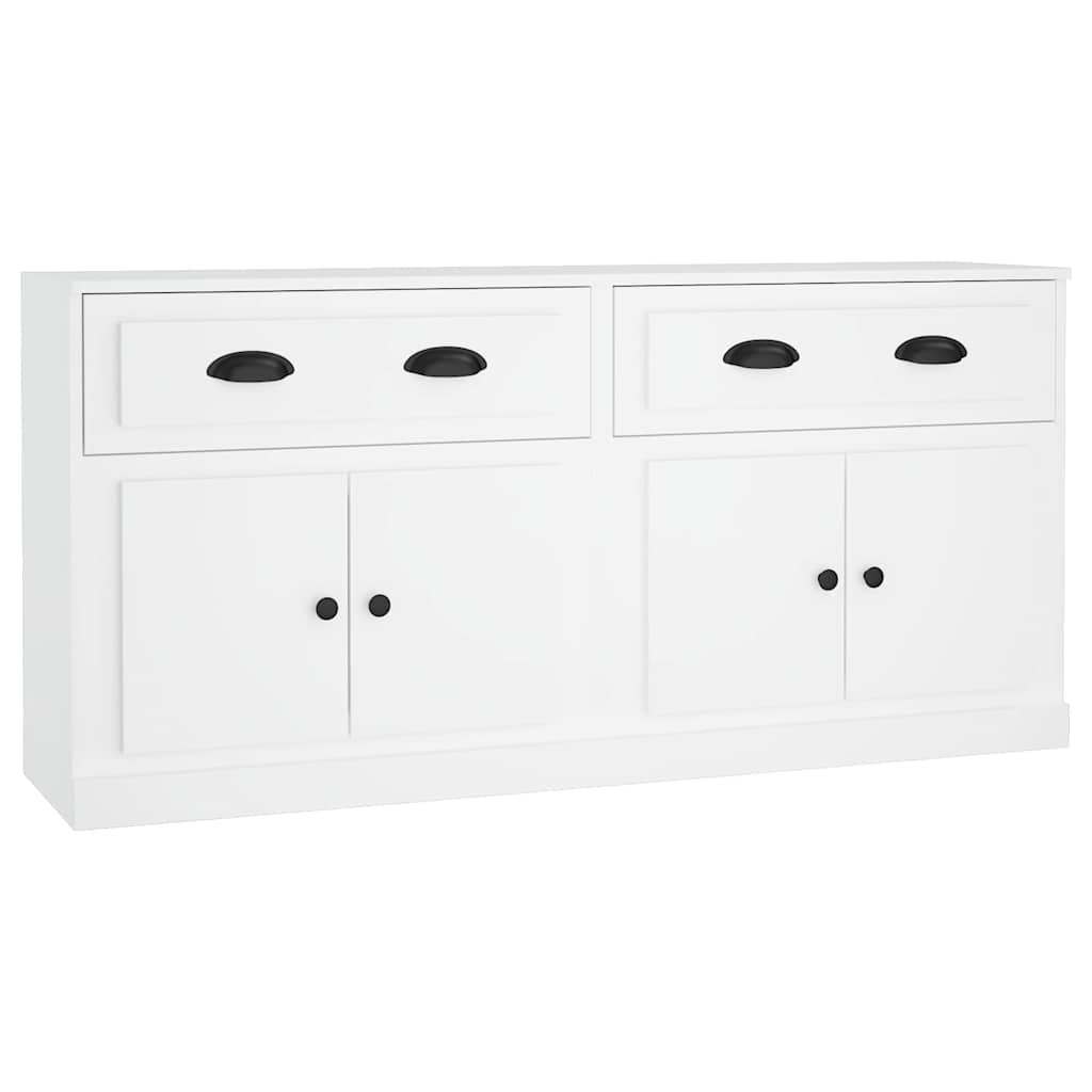 Sideboards 2 pcs White Engineered Wood