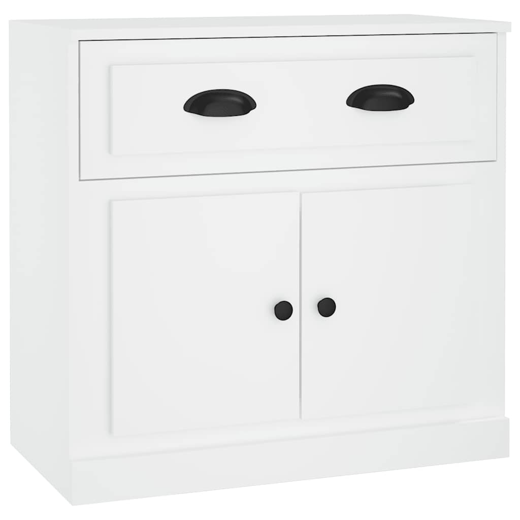 Sideboards 2 pcs White Engineered Wood
