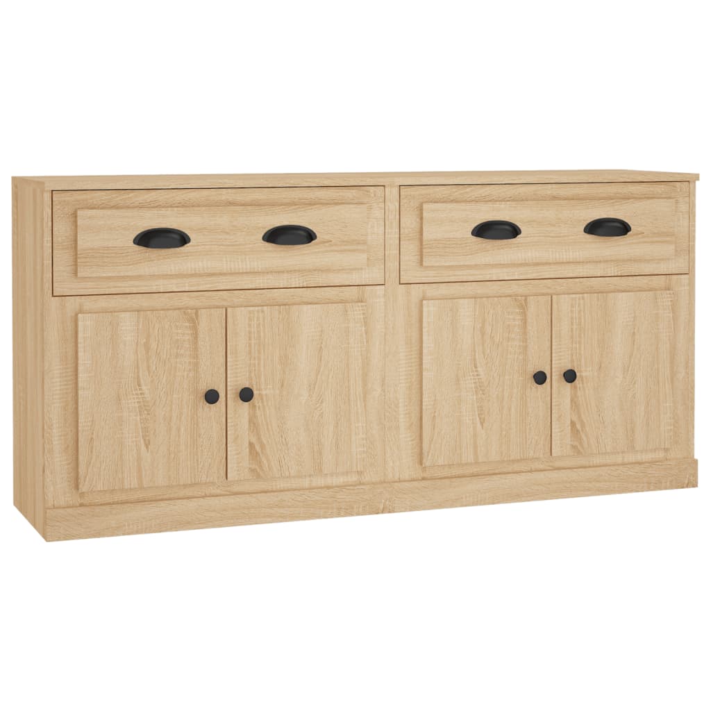 vidaXL Sideboards 2 pcs Sonoma Oak Engineered Wood