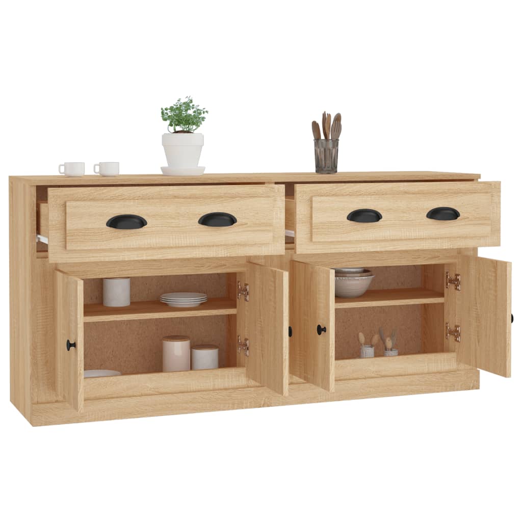 vidaXL Sideboards 2 pcs Sonoma Oak Engineered Wood