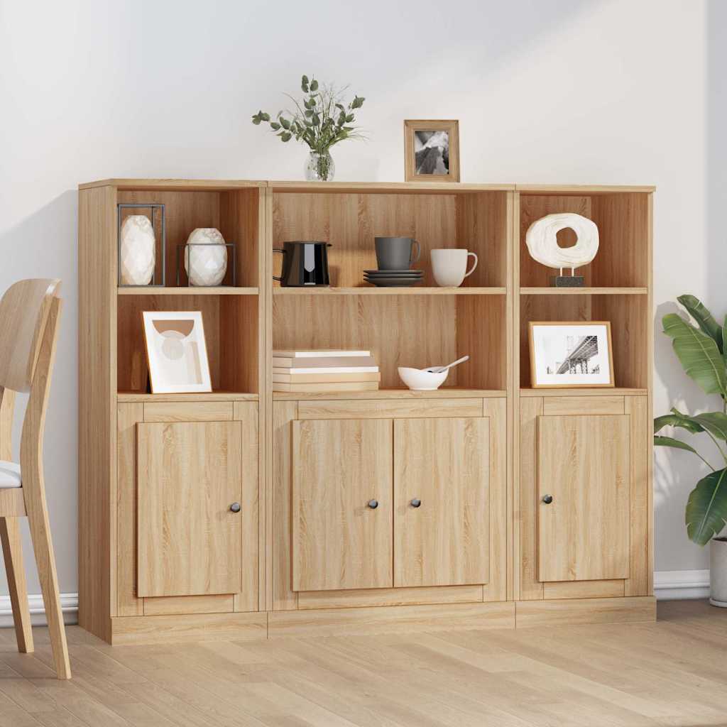 Highboards 3 pcs Sonoma Oak Engineered Wood