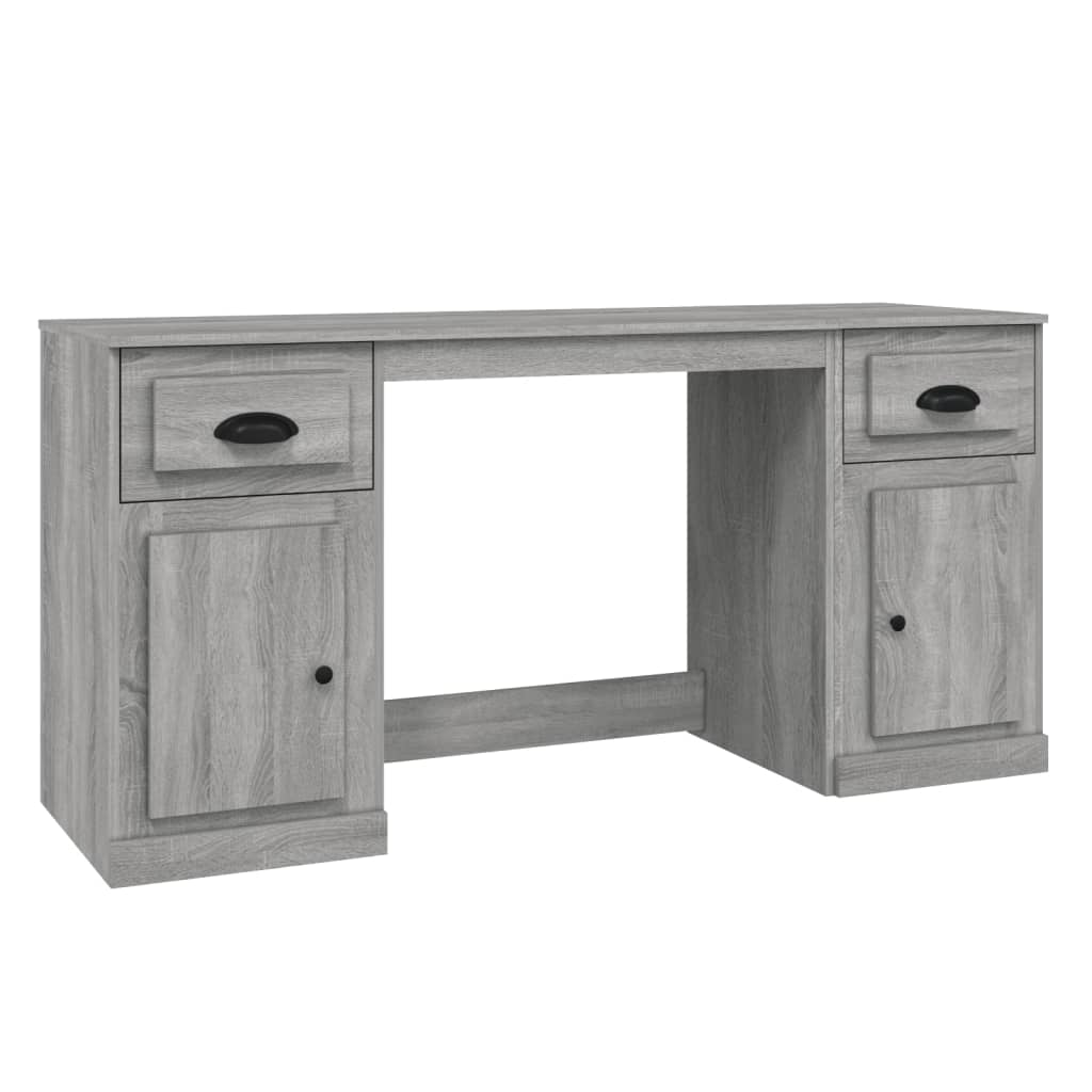 vidaXL Desk with Cabinet Grey Sonoma Engineered Wood