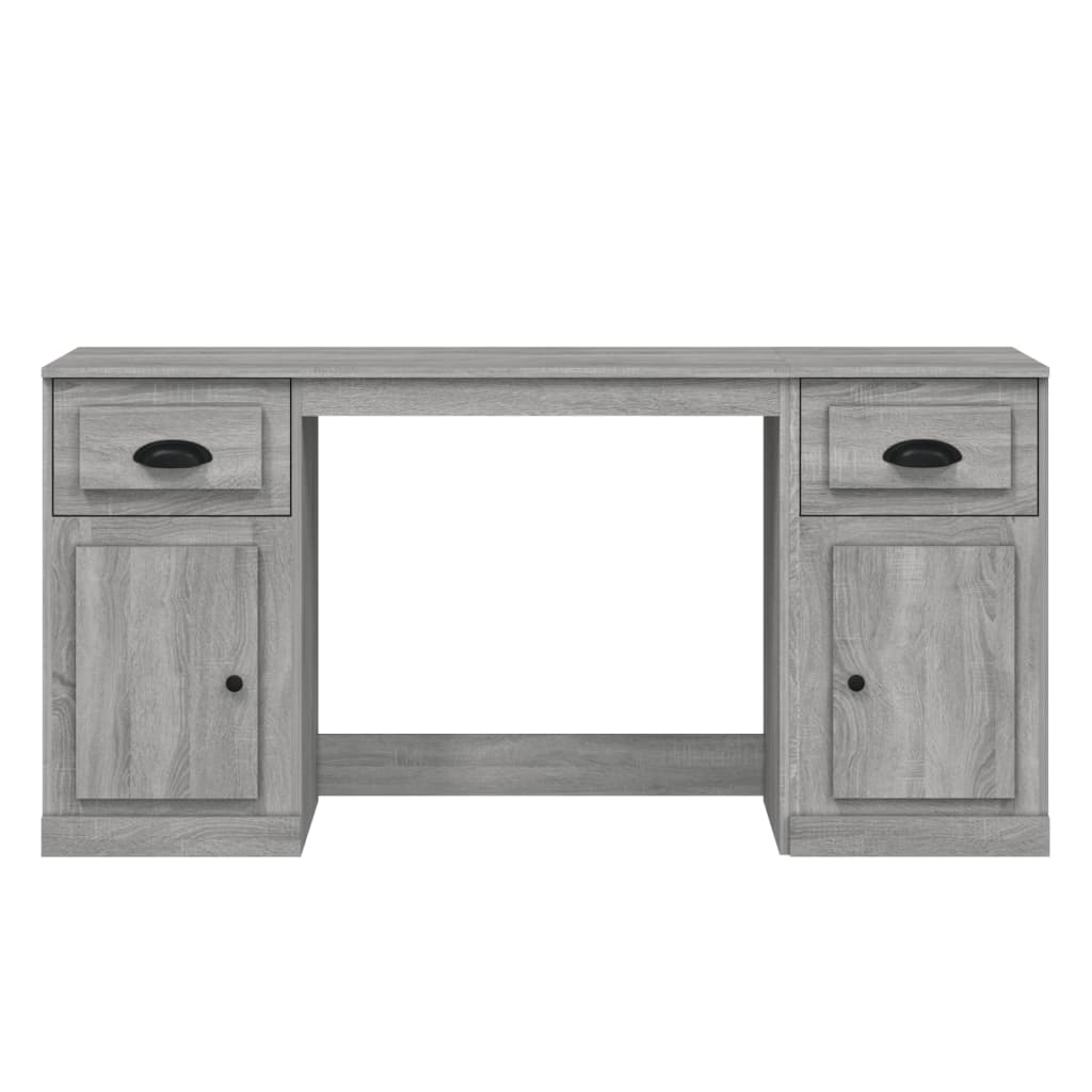 vidaXL Desk with Cabinet Grey Sonoma Engineered Wood