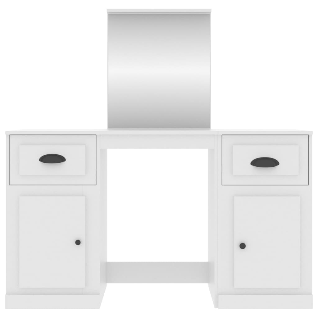 Dressing Table with Mirror White 130x50x132.5 cm