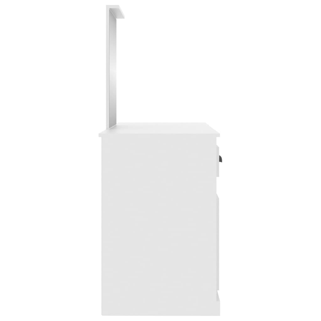 Dressing Table with Mirror White 130x50x132.5 cm