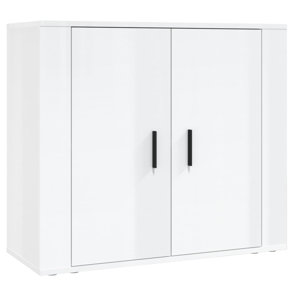 vidaXL Highboard High Gloss White Engineered Wood