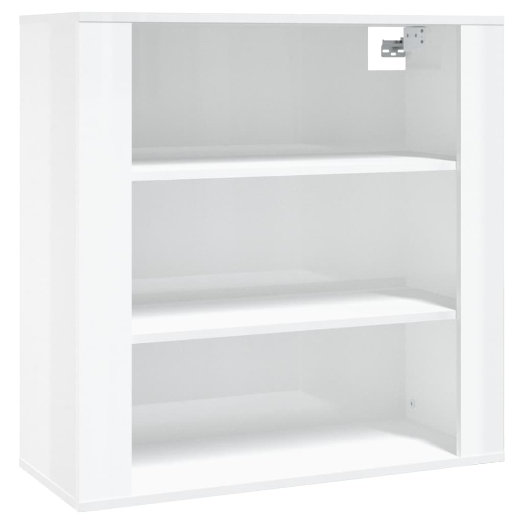 vidaXL Highboard High Gloss White Engineered Wood