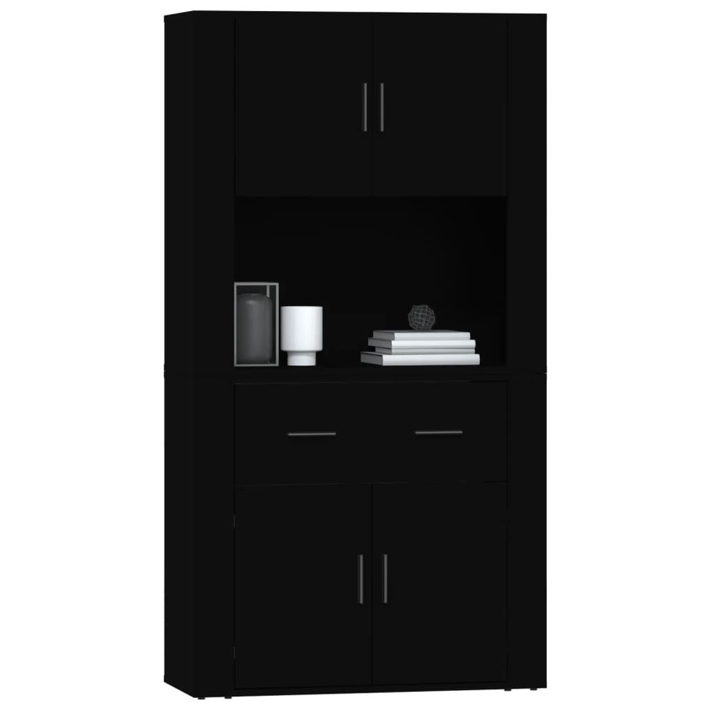 vidaXL Highboard Black Engineered Wood