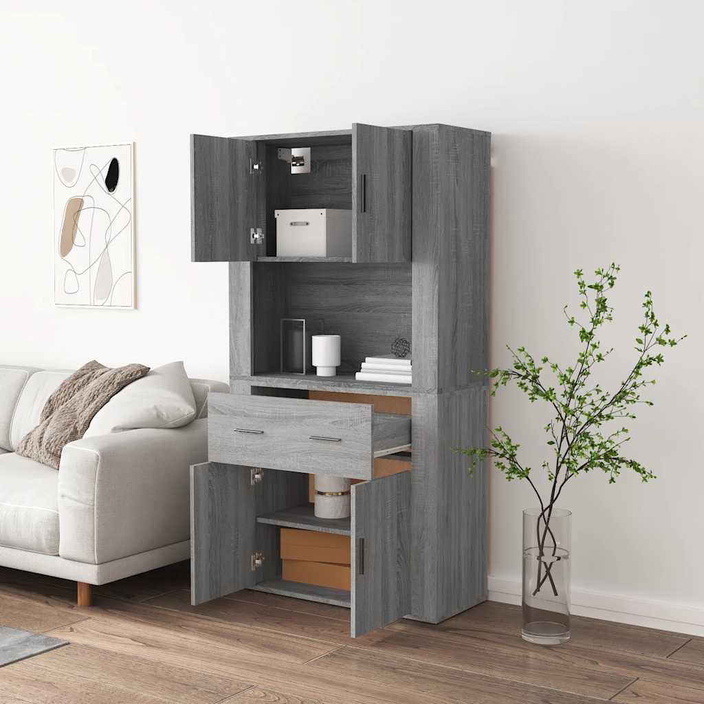 Highboard Grey Sonoma Engineered Wood