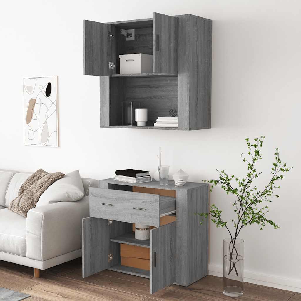 Highboard Grey Sonoma Engineered Wood
