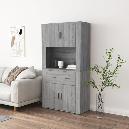 Highboard Grey Sonoma Engineered Wood