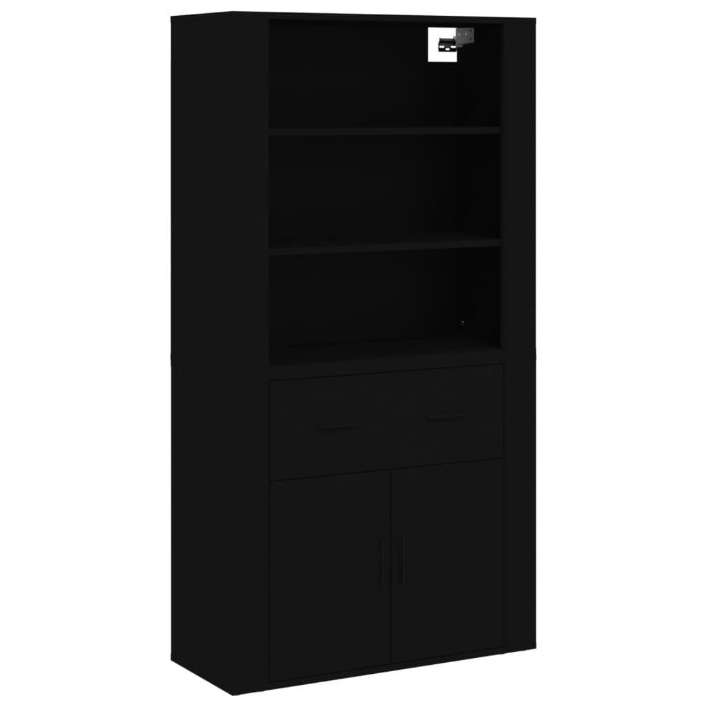 vidaXL Highboard Black Engineered Wood